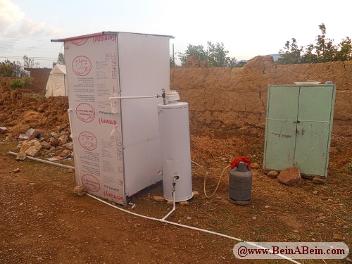 نصب حمام در مناطق زلزله زده آذربایجان - محمد گائینی