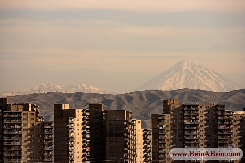 نمای قله دماوند از جاده گرمسار - محمد گائینی