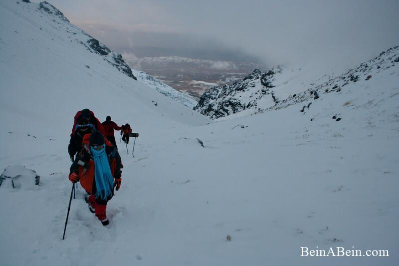 صعود زمستانی به قله کرکس