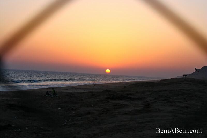 غروب ساحل دریای عمان
